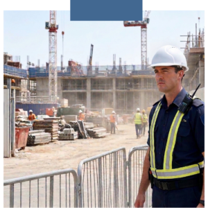Checking construction site
