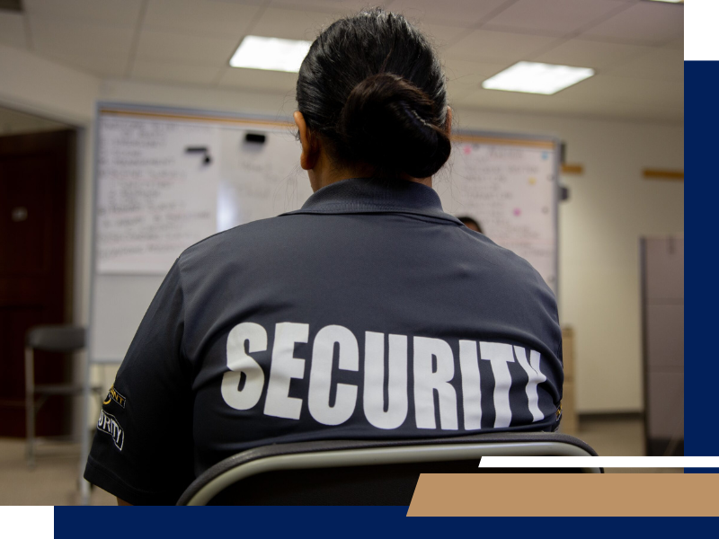 Level2Security-Image3 A security officer sitting in a chair