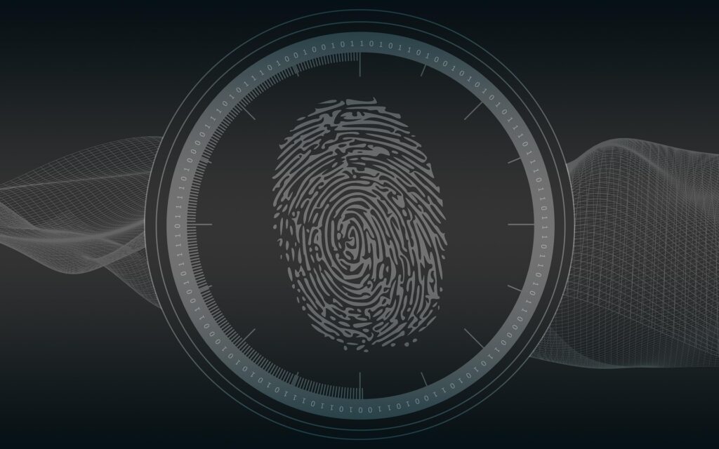 fingerprint-circle A fingerprint displayed within a circle