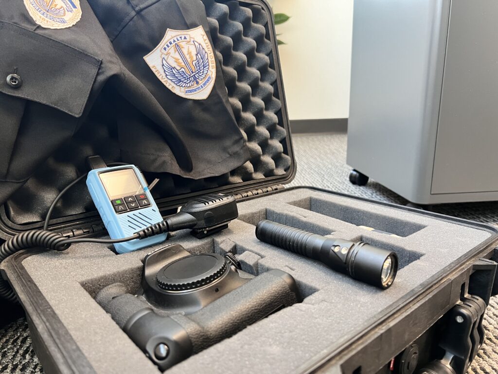 Equipment from a company providing video surveillance services