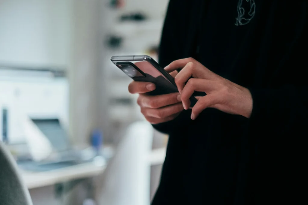  Person using a cellphone
